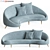 Jonathan Adler Ether Curved Sofa 3D model small image 1