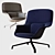 Modern Striad Swivel Armchair 3D model small image 1