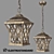 OM Street Pendant Lamp | Black Gold Finish 3D model small image 1