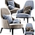 Modern Jane Lounge Armchair 3D model small image 1