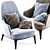 Modern Jane Lounge Armchair 3D model small image 2