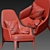 Modern Jane Lounge Armchair 3D model small image 3