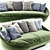 Luxury Italian Lacoon Sofa 3D model small image 2