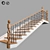 Elegant Classic Staircase 3D model small image 5