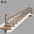 Elegant Classic Staircase 3D model small image 6