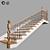 Elegant Classic Staircase 3D model small image 7