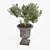 Vintage Metal Pot Planter 3D model small image 3