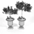 Vintage Metal Pot Planter 3D model small image 4