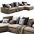 Contemporary Indera Sofa: The Perfect Weekend Retreat 3D model small image 2