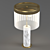 Elegant Marble and Brass Table Lamp 3D model small image 2