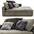 Indera Sofa in Sleek Design 3D model small image 3