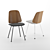 Modern Zanotta June Chairs 3D model small image 1