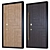 100cm Wooden Exterior Door 3D model small image 2