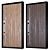 Solid Wood Exterior Door 3D model small image 2