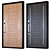 Rustic Wooden Exterior Door 3D model small image 2