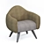 Sleek Modern Armchair 3D model small image 1