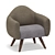 Sleek Modern Armchair 3D model small image 4