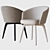 Elegant Amelie Minotti Dining Chair 3D model small image 2