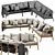 Modern Skyline Flexx Sectional: Versatile, Stylish, and Comfortable 3D model small image 3