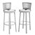 Sleek Wood Bar Stool 3D model small image 2