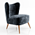 Elegant Fauteuil Cocktail Chair - Perfect for Cozy Nights 3D model small image 1