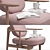 Elegant Oak Lounge Chair 3D model small image 5