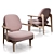 Elegant Oak Lounge Chair 3D model small image 6