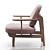 Elegant Oak Lounge Chair 3D model small image 7