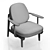 Elegant Oak Lounge Chair 3D model small image 10