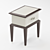 Art Deco Bedside Table with Metal Elements 3D model small image 3