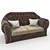 Classic Double Sofa 3D model small image 1