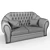 Classic Double Sofa 3D model small image 4