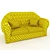 Classic Double Sofa 3D model small image 5