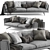 Elegant Fauve Sofa: Modern Comfort 3D model small image 1