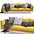 Elegant Fauve Sofa: Modern Comfort 3D model small image 5