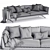 Elegant Fauve Sofa: Modern Comfort 3D model small image 6