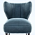 Compact Upholstered Accent Chair 3D model small image 3