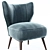 Compact Upholstered Accent Chair 3D model small image 7