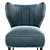 Compact Upholstered Accent Chair 3D model small image 8