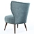 Compact Upholstered Accent Chair 3D model small image 9