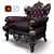 Luxury Royal Classic Armchair 3D model small image 1