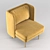 Luxe Velvet Lounge Chair 3D model small image 2