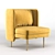 Luxe Velvet Lounge Chair 3D model small image 5
