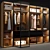 Sleek Molteni Wardrobe Master 3D model small image 1