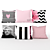 Pink Bliss: Elegant Decorative Pillow Set 3D model small image 1