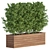 Wood Bamboo Outdoor Planter Box 3D model small image 1