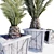 Modern Palm Planters: Stylish and Versatile 3D model small image 3