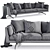 Indera Fauve Modern Sofa 3D model small image 3