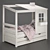 Flexa Kids House Bed Set 3D model small image 1