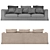 Fendi Casa Dorian Sofa: Luxurious and Stylish 3D model small image 4